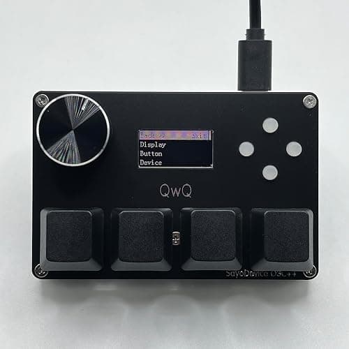 BTXETUEL SayoDevice O3C++ OSU Keyboard Rapid Trigger Hall Switches Magnetic Linear Switches Keyboard with Knob and Screen,Copy Paste,Shotcut,Macro Hotswap Mini Keypad (Black) thumbnail 6
