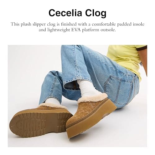 Coach Womens Cecelia Shearling Clog thumbnail 2
