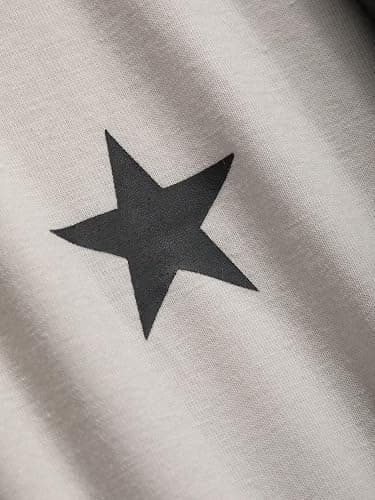 SHENHE Women's Color Block Crew Neck Star Graphic Raglan Shirt Loose Long Sleeve Tee Top thumbnail 5