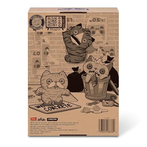 Fuggler Alley Cats 9-Inch Plush Toy (Cheezee) Grey by ZURU – Funny Ugly Monster Stuffed Animal with Human-Like Teeth, Collectible Plush for Kids, Tweens, Teens, Adults & Cat-Loving Weirdos thumbnail 8