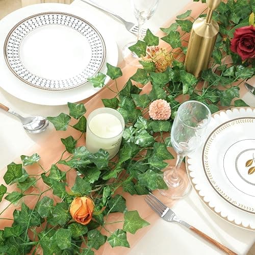 CEWOR 36 Pack 236 Feet Artificial Vines for Bedroom, Fake Ivy for Room Wedding Decor, Hanging Vines with Fake Leaves Artificial Ivy Garland for Wall Indoor Outdoor Decoration thumbnail 2