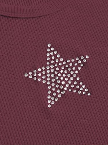 SOLY HUX Women's Tank Tops Y2K Sleeveless Ribbed Star Crop Tank Top Summer Going Out Tops thumbnail 3