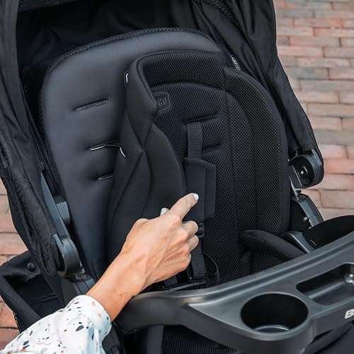 Chicco Bravo Primo 3-in-1 Trio Travel System, Bravo Primo Quick-Fold Stroller with KeyFit 35 Zip Infant Car Seat and Base, Springhill/Black thumbnail 10