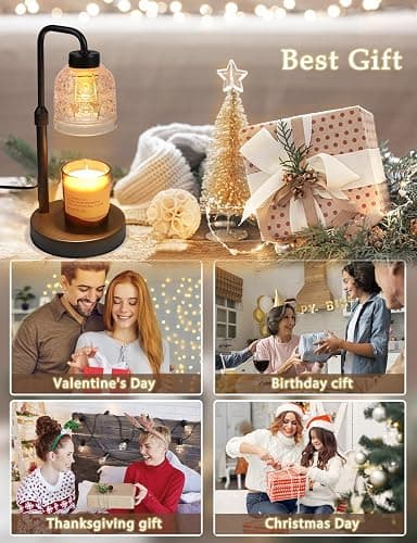 Yohonk Candle Warmer Lamp with Timer Dimmable, Adjustable Lamp Candle Warmer, Birthday Gifts for Women Mom, Wax Warmer Lamp for Scented Jar, House Warming Gifts New Home Decor thumbnail 8
