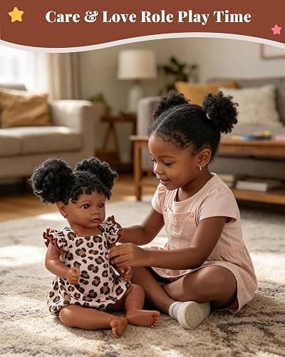 BABESIDE Reborn Baby Doll Clothes for 17- 22 Inch Dolls | 2-piece leopard pattern reborn baby doll clothes outfits for 17–22 inch dolls with 1 doll romper and 1 matching headband thumbnail 6