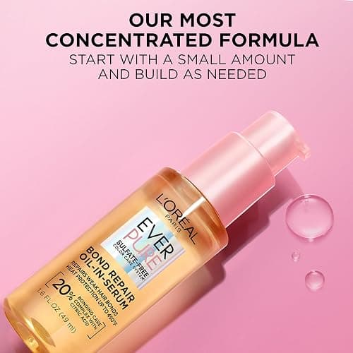 L'Oreal Paris Bond Repair Oil-in-Serum for Damaged, Color Treated Hair, Heat Protectant, Strengthens Weak Bonds, Intense Shine and Frizz Control, EverPure, 1.6 Fl Oz thumbnail 9