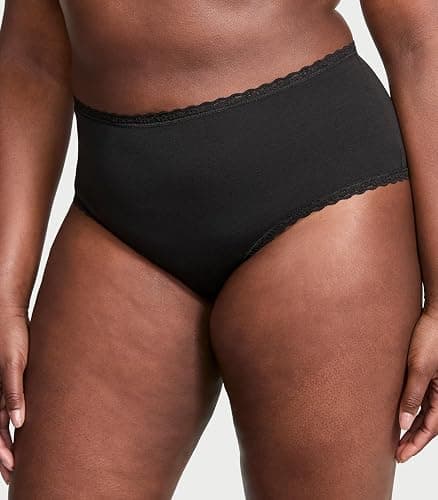 Victoria's Secret Women's Lace & Cotton Cheeky Underwear, Minimal Coverage Panties for Women, Multi Pack (XS-XXL) - Medium - Purest Pink Mix thumbnail 2