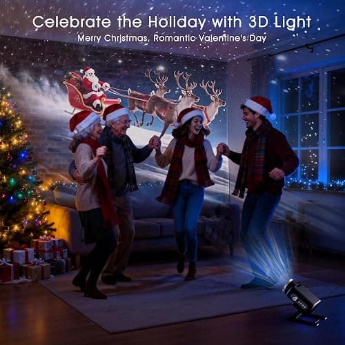AIRIVO Visual Star Projector, 3D Dynamic Projector with 60 3D Scenes, Galaxy Projector with Bluetooth Speaker, Night Light Projector for Room Decor, Ideal Gift for Kids, Adults, Valentine's Day thumbnail 4
