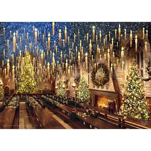 Schmidt Spiele 58578 Thomas Kinkade, Wizarding World, Harry Potter, Great Hall, puzzle da 1000 pezzi thumbnail 2