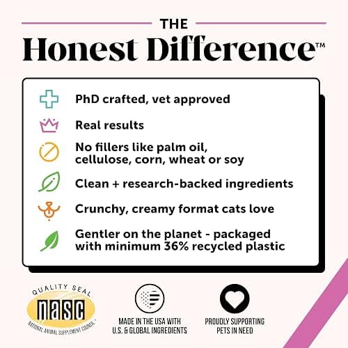 Cat Multivitamin Crunchy & Creamy Chews - Cat Treats for Health + Immune, Joint Support, Skin & Coat, & Digestion - Vitamins with Omega 3s, Lysine & Probiotics (30 Day Supply) thumbnail 6