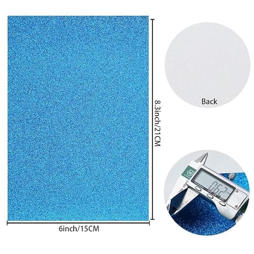 32 Colors 8X6 Inches Glitter Faux Leather Fabric Sheets for Leather Bows, Earring, Jewelry Making, Sewing, Shoe Making and Craft Making thumbnail 3
