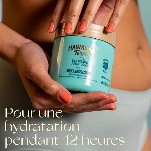Hawaiian Tropic | Beurre Corporel Après-Soleil Enrichissant - 250 ml, Hydratation 12 Heures, au Beurre de Karité, Parfum de Noix de Coco, Végan thumbnail 3