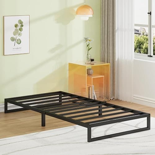 EMODA 7 Inch Twin Bed Frames No Box Spring Needed, Heavy Duty Metal Twin Platform Bed Frame, Noise Free, Easy Assembly, Black thumbnail 8