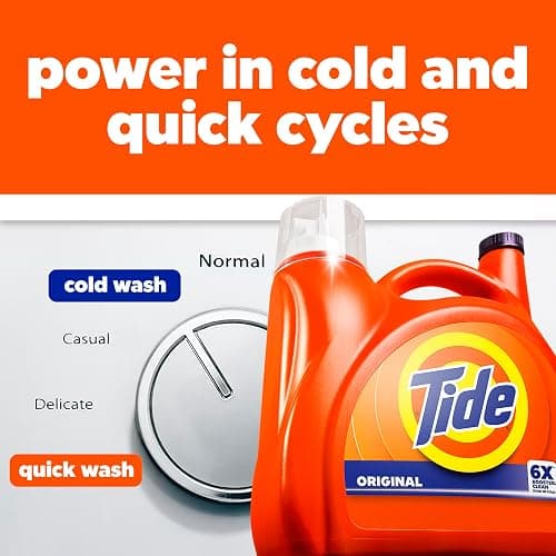 Tide Laundry Detergent Liquid, Original Scent, Works on 100% of Common Stains, Laundry Soap, Liquid Laundry Detergent, 100 Loads, 3.9 L thumbnail 10