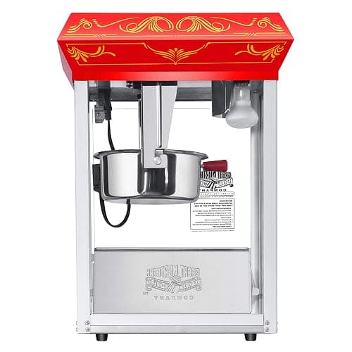 Great Northern Popcorn Company Good Time Popcorn Machine - 3-Gallon Popper with Steel Kettle, Old Maids Drawer, Warming Tray, and Scoop for Home by Great Northern Popcorn (Red) thumbnail 3
