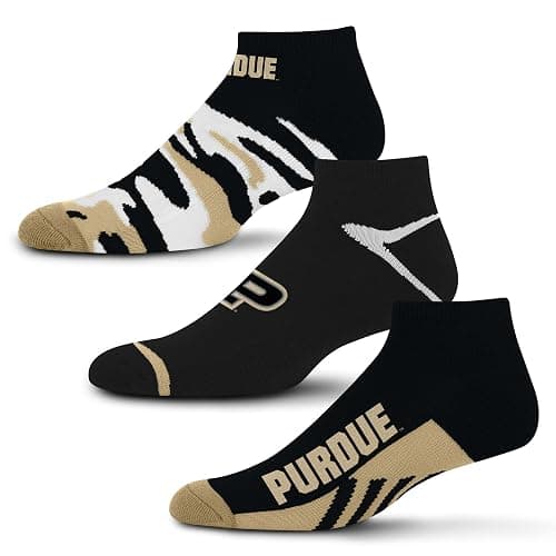 For Bare Feet NCAA unisex-adult Camo Boom 3 Pack Ankle Sock - Image 1