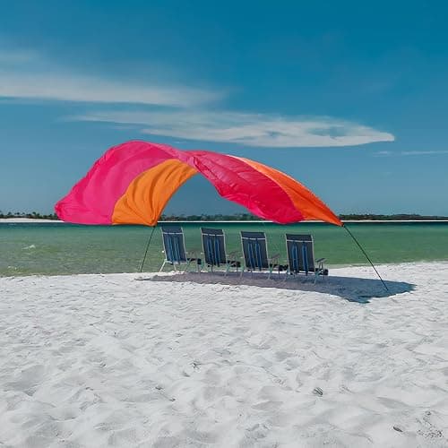 Shibumi Shade 3.0 Version | Sunset Edition | Sets Up in 3 Mins | 150 Sq. Ft. of Shade for up to 8 People | Includes Wind Assist | UPF 50+ Sun Protection thumbnail 3