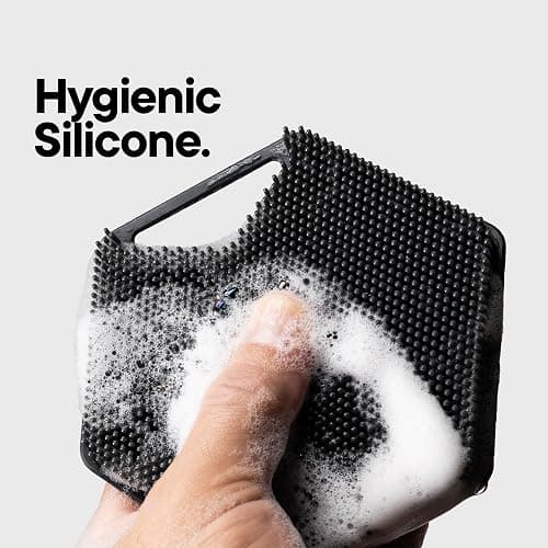TOOLETRIES Body Scrubber 2.0 – Premium Silicone Scrubber for Cleaning, Exfoliating Your Skin – Extra Long Lather Boosting Bristles with Ergonomic Handle, Long-Lasting & Easy to Clean - Charcoal thumbnail 7