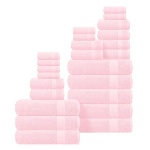 GLAMBURG Ultra Soft 8-Piece Towel Set - 100% Pure Ringspun Cotton, Contains 2 Oversized Bath Towels 27x54, 2 Hand Towels 16x28, 4 Wash Cloths 13x13 - Ideal for Everyday use, Hotel & Spa - Black - 8 Piece Towel Set - Black thumbnail 2