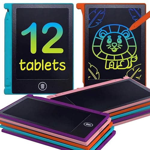 Party Favor Mini LCD Writing Tablet for Kids, 12 Pack – 4.5 Inch Mini Drawing Board. Fun and Educational for Kids that Sketch and Doodle. Perfect Goodie Bag and Gift Bag Filler, School Prize Or Gift - Image 1