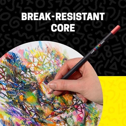 POSCA® Colored Pencils, Soft Core, 48 Count, Ultra-Smooth, Rich Pigment, Vibrant Colors for Blending, Shading & Layering, Adult Coloring & Drawing thumbnail 5