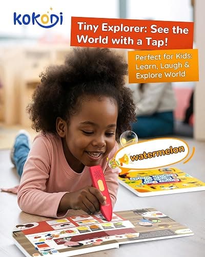 KOKODI Talking Pen Books Sets, Interactive Audio Sound Books Kids Learning Electronic Toys for Boys Girls, Autism Sensory Games, Early Educational Gifts Birthday Gifts for Toddlers Kids Age 2 3 4 5 thumbnail 7