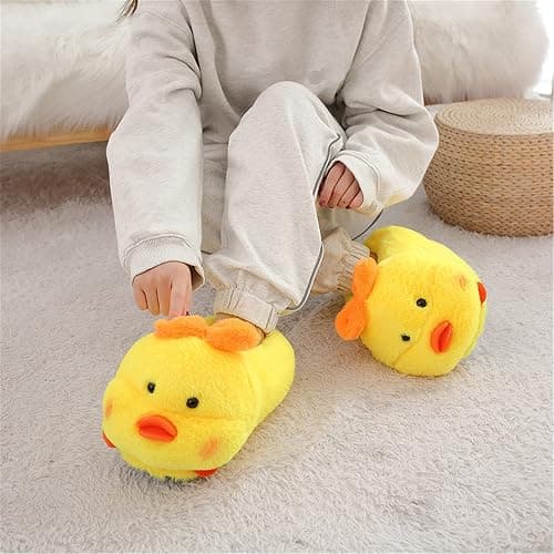 Cute Pig Cartoon Animal Home Furry Slippers - Women's Warm Winter Slippers thumbnail 4