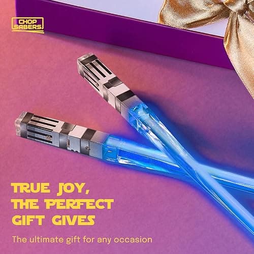 Lightsaber Chopsticks Light Up - LED Glowing Light Saber Star Wars Chop Sticks - Reusable Sushi Lightup Sabers Chopstick Set Of 1 Blue Pair thumbnail 6