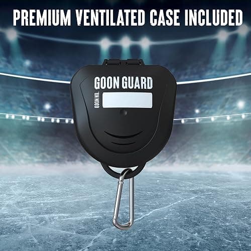 Goon Guard Hockey Mouth Guard Strapless - Hockey Mouth Guard for Youth, Adults, & Braces: 2X The Impact Absorption, Made in The USA, Case Included thumbnail 4