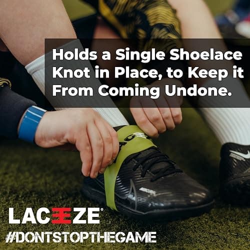 Laceeze Original Bands Fits shoe size 1-7 USA keeps laces tied during sport, soccer, rugby, field hockey thumbnail 3