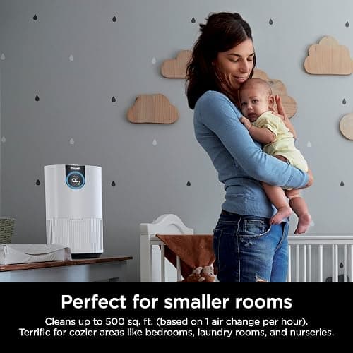 Shark Air Purifiers for Bedroom, Office, Dorm, Small Room, HEPA Air Filter, Odor Eliminator, Covers Up To 500 SQ FT, Air Filtration Removes Smoke, Dust, Allergens, Pet Dander, and Pollutants, HP102 - 500 sq. ft. thumbnail 3