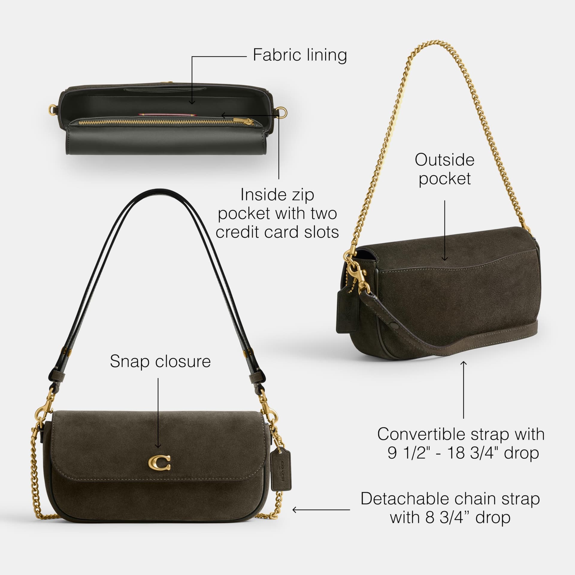 COACH Brook Flap Chain Bag BOLSA DE CADENA BROOK FLAP Mujer thumbnail 4