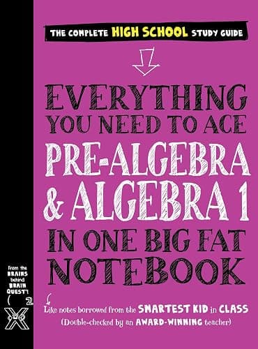 Everything You Need to Ace Pre-Algebra and Algebra 1 in One Big Fat Notebook - Image 1