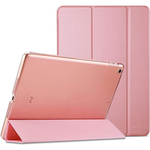 ProCase Smart Case for iPad 6th/iPad 5th Generation/iPad 9.7 Inch Case 2018 2017(Model: A1893 A1954 A1822 A1823), Ultra Slim Lightweight Stand Case with Translucent Frosted Back -Pink - Image 1
