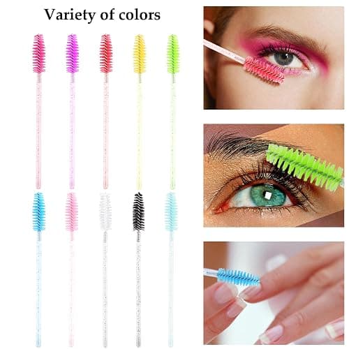 Exacoo 500pcs Eyebrow Brush Lash Spoolies for Eyelash Extensions Eyelash Brush Comb Disposable Mascara Wands Eye Lash Brush Eyebrow Spoolie thumbnail 4