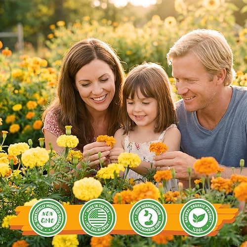 Fruivity Petite French Marigold Seeds for Planting, 400+ Flower Seeds Non-GMO Heirloom Seed Packet,Home and Garden Easy to Grow, Indoor & Outdoor Gardening, Companion Plant & Quick Blooming thumbnail 4