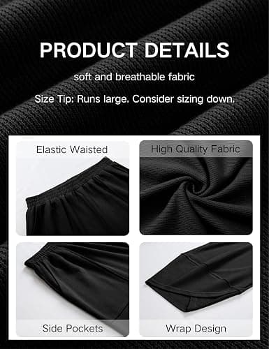 Xiaoxuemeng Womens Baggy Wide Leg Pants Casual Elastic Waisted Palazzo Harem Pants with Pockets thumbnail 5