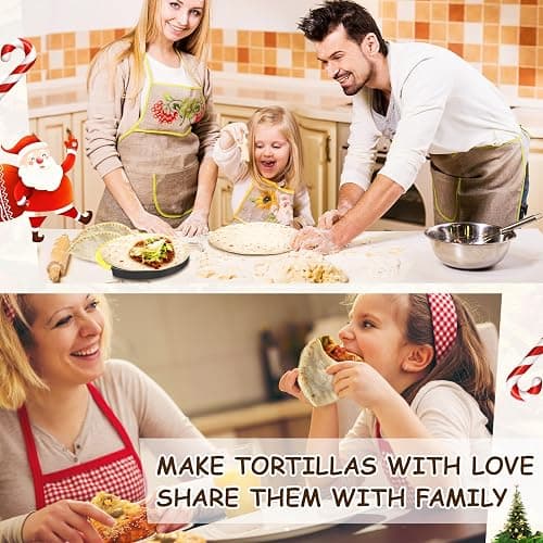 1Pack Tortilla Crimper, 10-12” Flour Tortilla Sealer | DIY Make Sealed Tacos, Quesadillas, Burritos & More | Tortilla Press for Christmas Party | BPA-Free, Dishwasher Safe, Tortilla Press Maker thumbnail 5