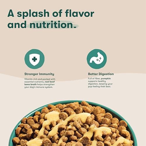 Jinx Kibble Sauce for Dogs - Premium Dog Food Kibble Topper Sauce & Flavor Booster Made with Beef Bone Broth - All-Natural Ingredients, No Additives or Fillers - 12 Oz thumbnail 3