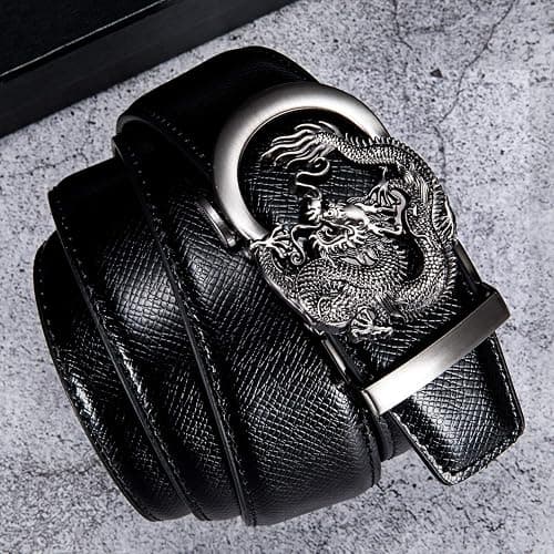 Dubulle Men's Ratchet Belt Gold/Black/Red/Green/Blue/White Automatic Buckle Business Casual Belt Gift - Adjustable Fit thumbnail 5