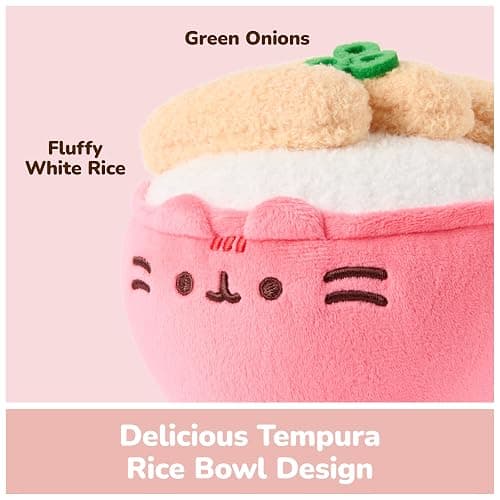 GUND Pusheen Bento Katsu Rice Bowl Plush, Squishy Toy, Collectible Plush Toy, Food Plushies, Stuffed Animal for Ages 8 and Up, Pink, 6” thumbnail 5