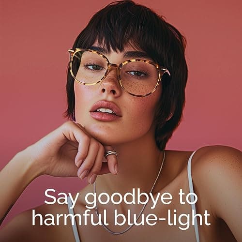 Gaoye Blue Light Blocking Glasses - Trending Round TR90 Frames, Metal Arms, UV400 Protection - Matching Soft Case thumbnail 2