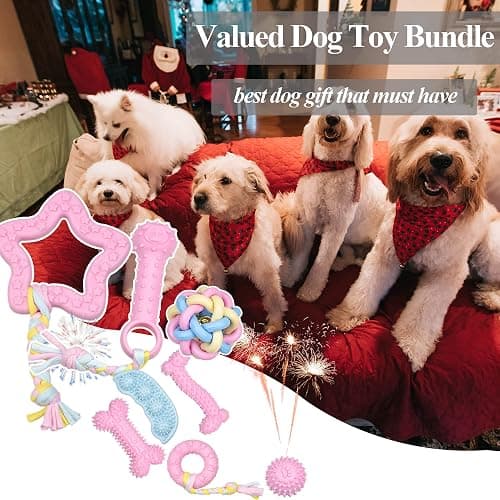 Ousiya 8 Pack Puppy Chew Toy Set Durable Dog Toys for Small Puppy Breeds Teething Toys for Puppies Non-Toxic and Safe Perfect for Training and Playtime thumbnail 7