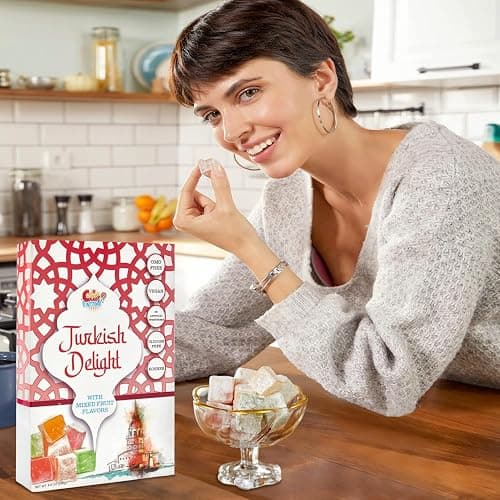 Sarah's Candy Factory Turkish Delight with Assorted Fruit Flavors 8.8 oz Gifts for Everyone Pack of 2 thumbnail 7