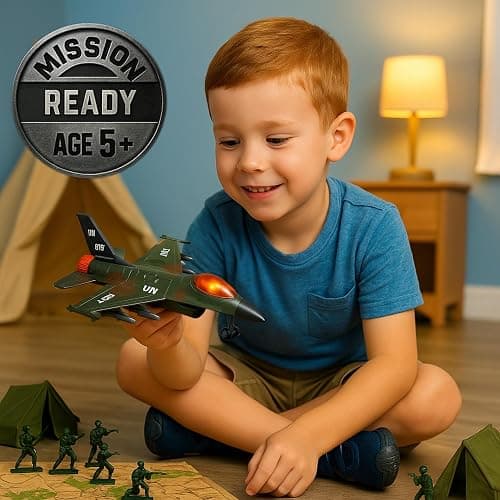 Diecast Fighter Jet Toy Military Falcon Replica Model - 1:400 Scale Airplane Pullback Metal Alloy Aircraft Vehicle with Flashing Lights and Sound thumbnail 2