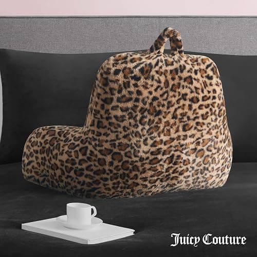 Juicy Couture fuzzy leopard backrest pillow thumbnail 5