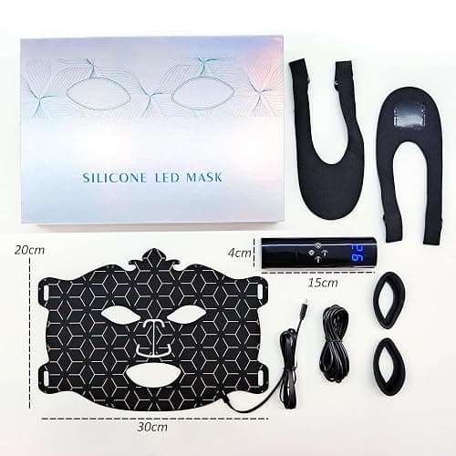 gelpal 7-1 Colors LED Facial Skin Care Mask,Red Light Mask for Face, Cordless Led Silicone Face Mask Light,Salon or Home,Black. thumbnail 6