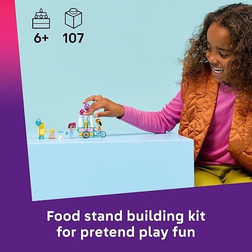 LEGO Friends Ice Cream & Balloon Stand Building Toy for Girls & Boys - Pretend Play Set for Kids, Ages 6+ - W/Liann & Paisley Minidolls & Accessories - Gift Idea for Birthdays - 42692 thumbnail 2