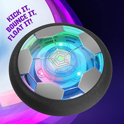 Hover Soccer Ball for Kids - Boy Birthday Gifts - Indoor Toy Games Gift for Boys Age 6, 7, 8, 9, 10, 11, 12 Year Old - Light-Up Toys Game for Kid - 6-8, 8-12 - Gift for 8 Year Olds (Single) - Single thumbnail 9
