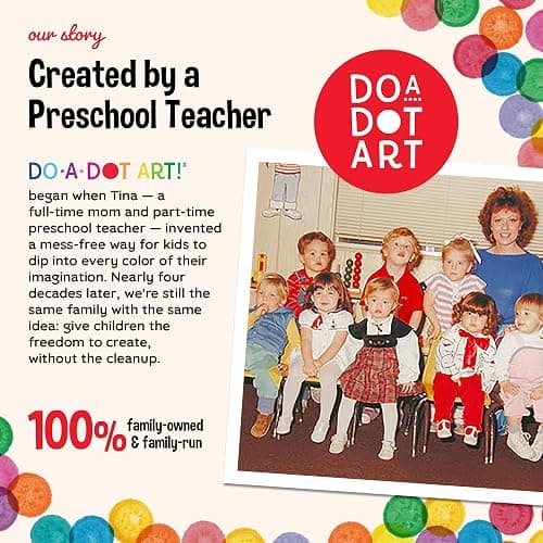 Do A Dot Art! Markers 6-Pack Rainbow Washable Paint Markers | The Original Dot Marker, Activity Craft Coloring Supplies for Kids & Toddlers, Made in USA thumbnail 8